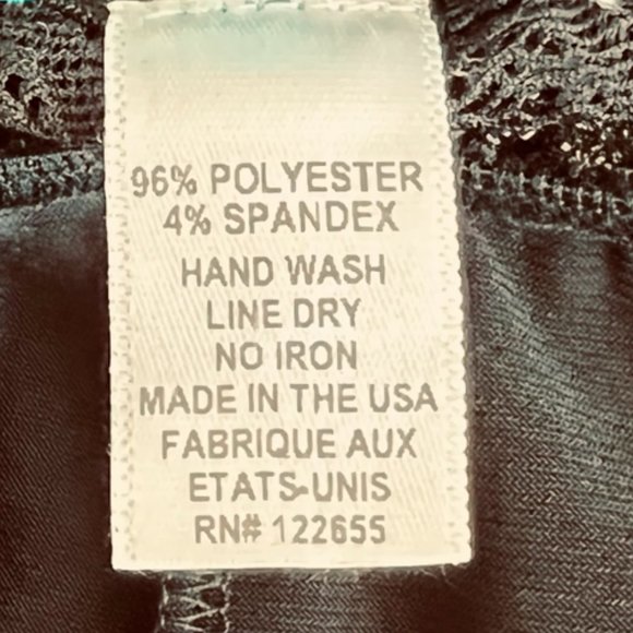 Lace  Embroidered Black Midi Slip Dress Size Small - Picture 8 of 11